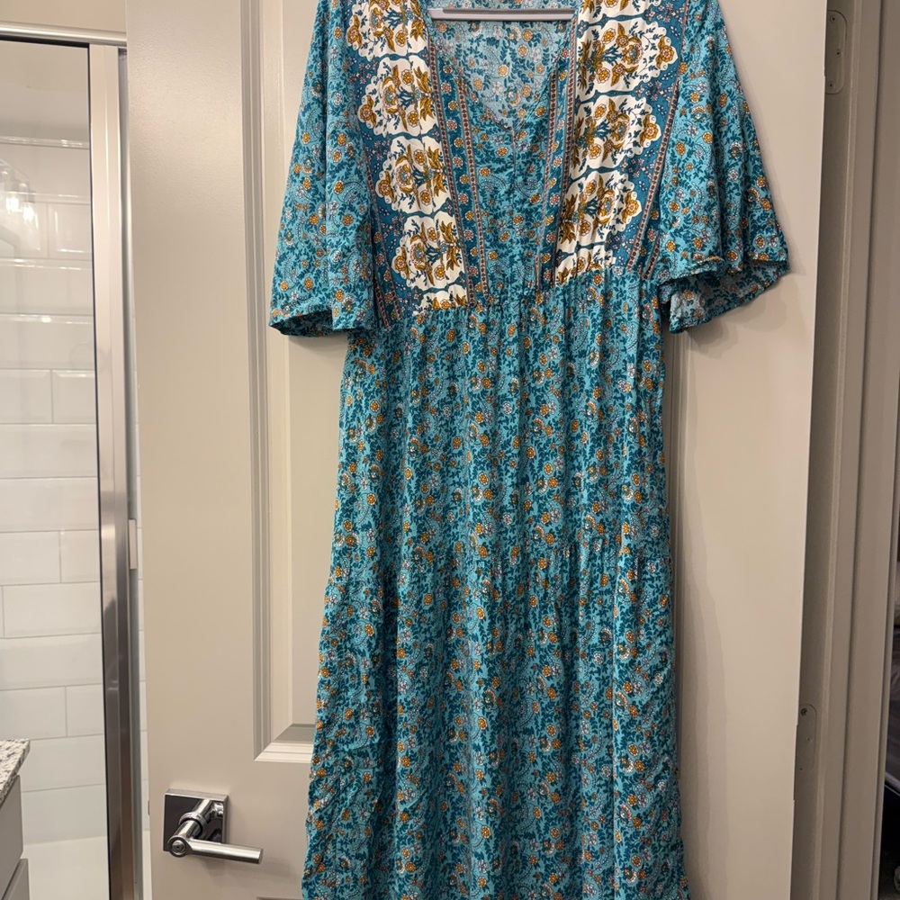 Floral Blue Dress